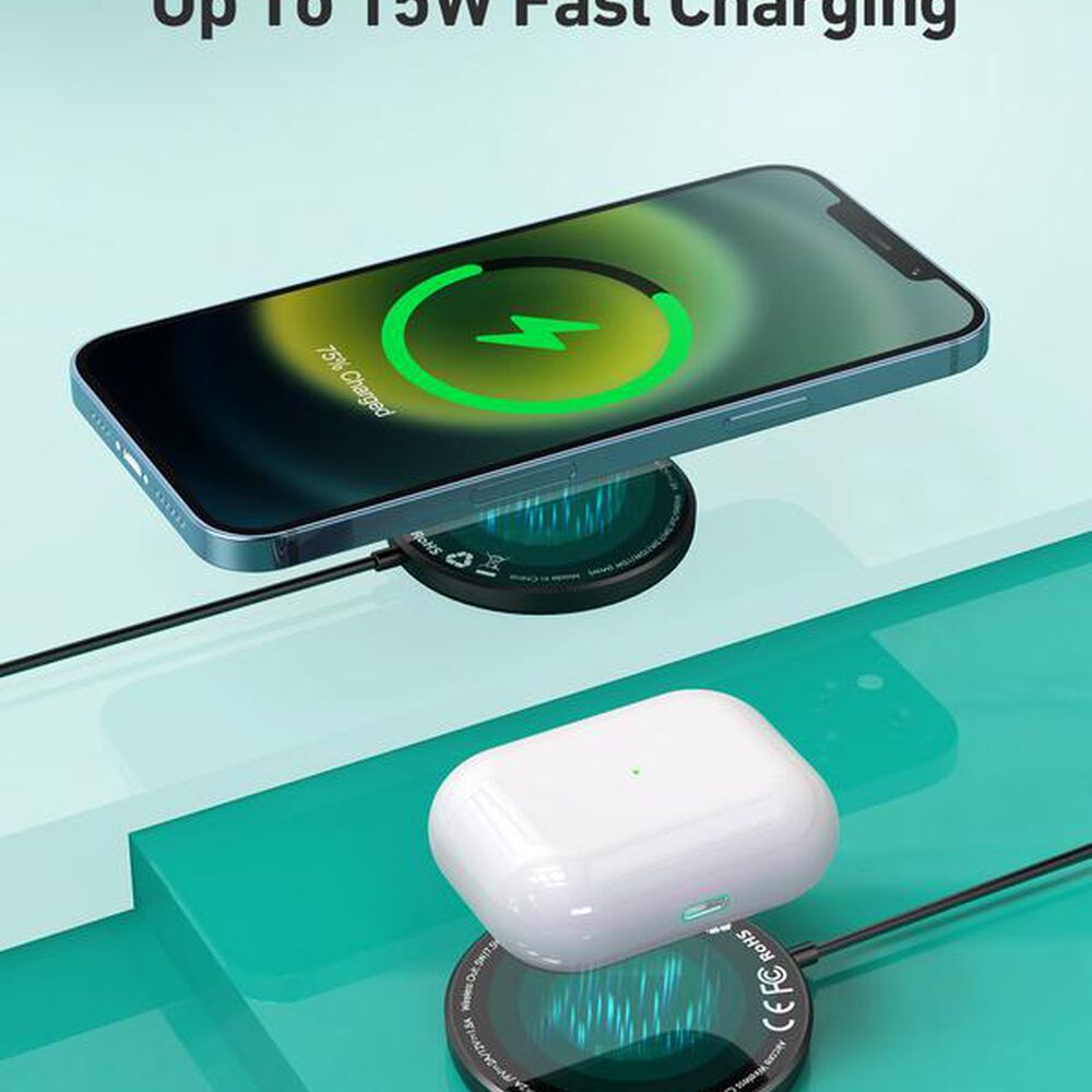 Aukey Cargador Cargador Inalámbrico Magnético Para Iphone 12 Negro - Lc-a1 image number 4.0