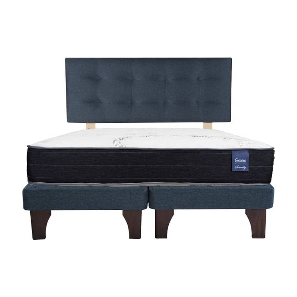 Cama Europea 2 Plazas 190 Respaldo Berna Bajo image number 3.0