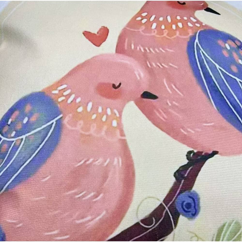 Funda Para Coj&iacute;n Felpa Dise&ntilde;o Estampado Aves 45x45cm image number 2.0