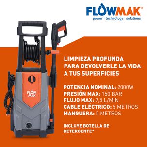 Hidrolavadora 150bar 2000w Flowmak