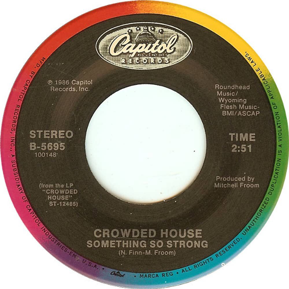Crowded House - Something So Strong | 7" Single Vinilo Usado image number 1.0