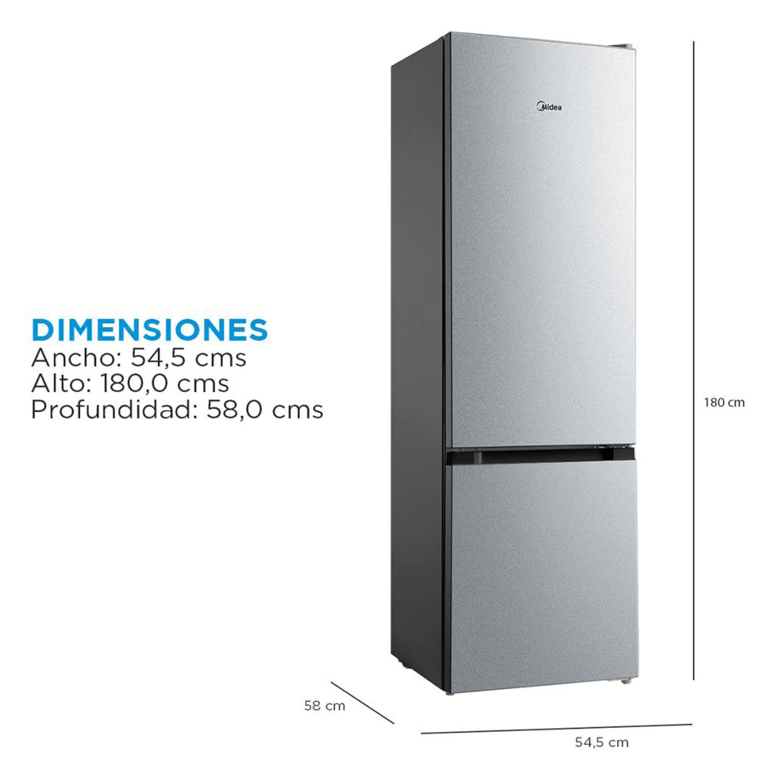 Refrigerador Bottom Freezer Midea MDRB369FGE50 / Fr&iacute;o Directo / 262 Litros / E image number 2.0