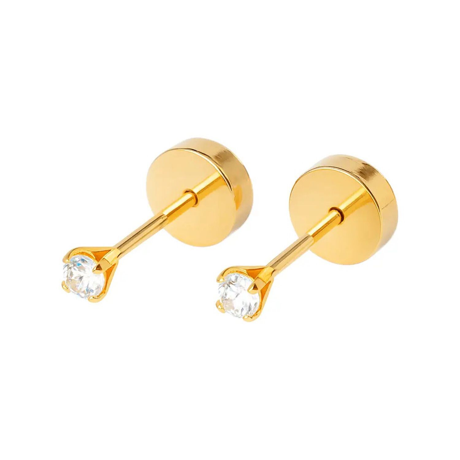 Aros Abridores Chispas 2mm No1 Oro 18k Circ&oacute;n Beb&eacute; Ni&ntilde;a image number 0.0