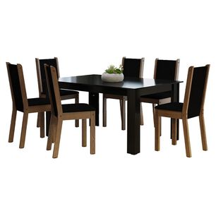 Juego De Comedor Vekkahome Lola / 6 Sillas