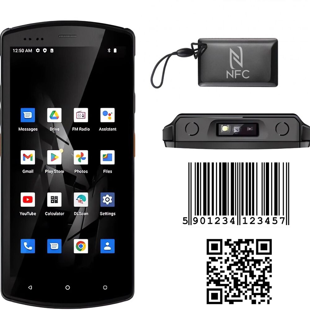 Kt-kp18 Pda Industrial Con Lector De Códigos De Barras, Rfid/nfc 13.56mhz, Android 12