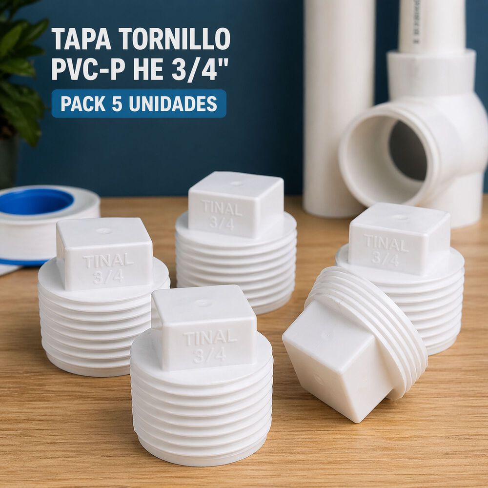 Pack 5un Tapa Tornillo Pvc-p He 3/4" image number 3.0