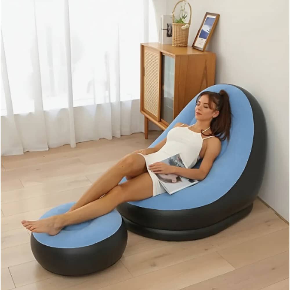 Sof&aacute; Tumbona Silla Inflable Reposa Pies Puff X L + Inflador image number 2.0