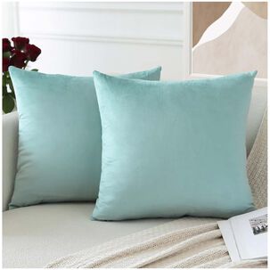 Pack De 02 Fundas De Coj&iacute;n De Terciopelo Suave 45x45 Mod17