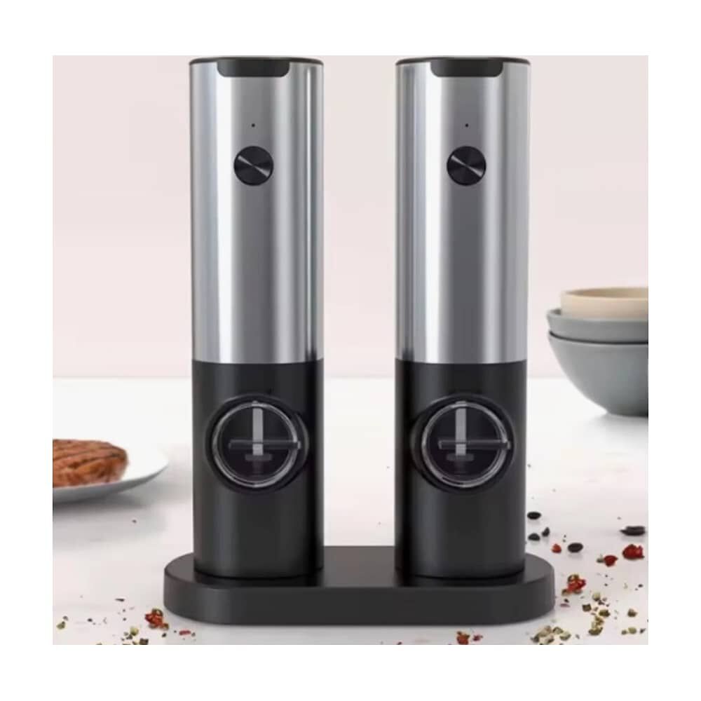 Set Molinillo Sal Y Pimienta El&eacute;ctrico Con Base Usb C image number 2.0