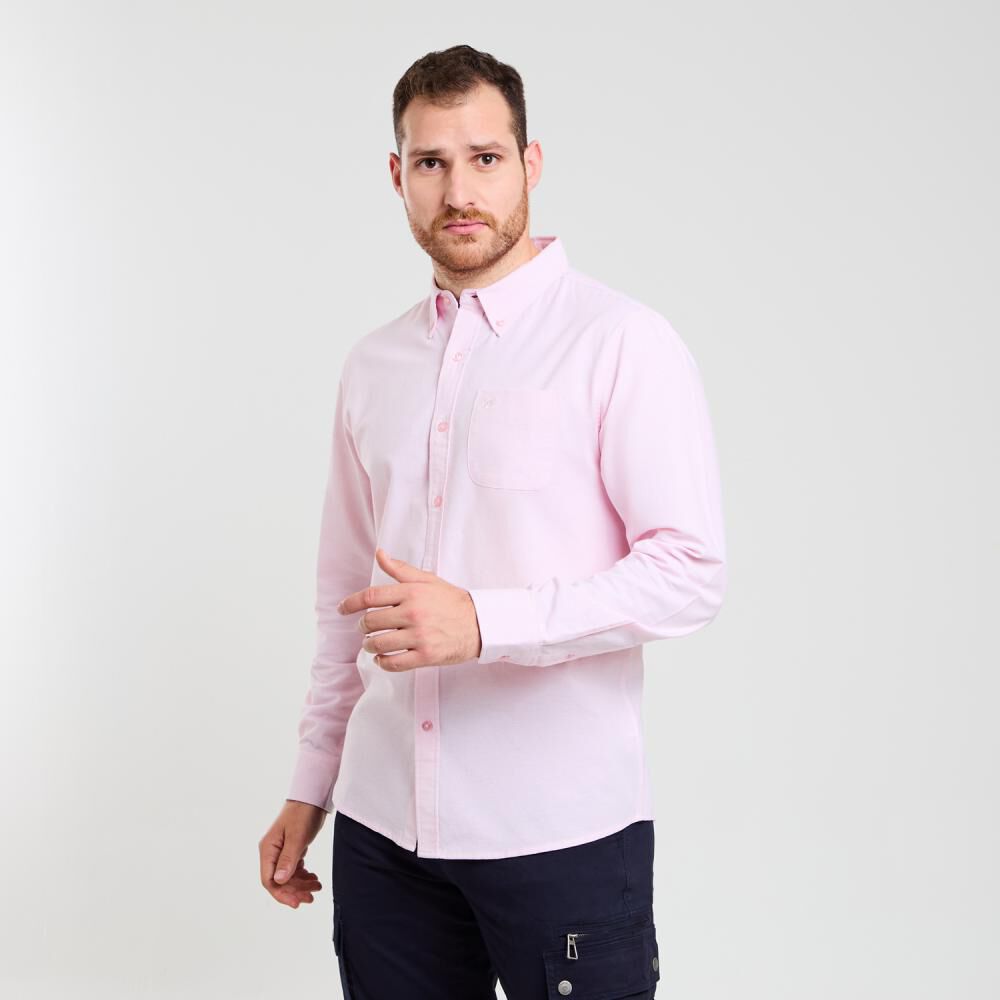 Camisa Lisa Regular Manga Larga Hombre Peroe image number 2.0