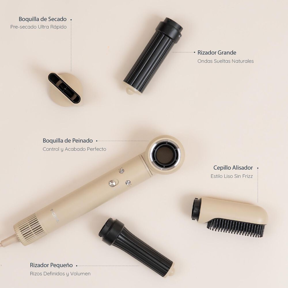 Secador De Pelo Multistyler T-care 5 En 1 Beige image number 3.0
