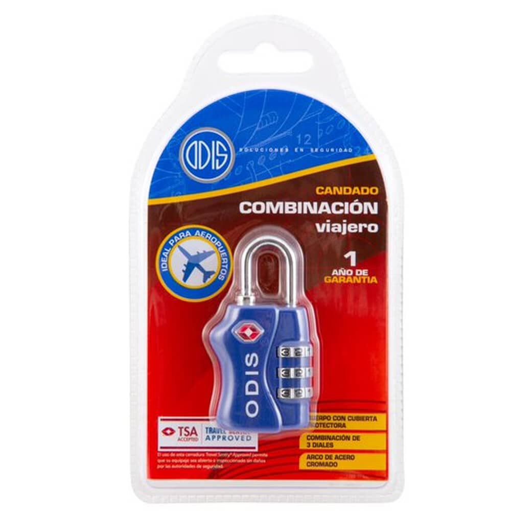 Candado Odis Tsa Maleta Viaje 33mm Combinaci&oacute;n - Azul image number 7.0