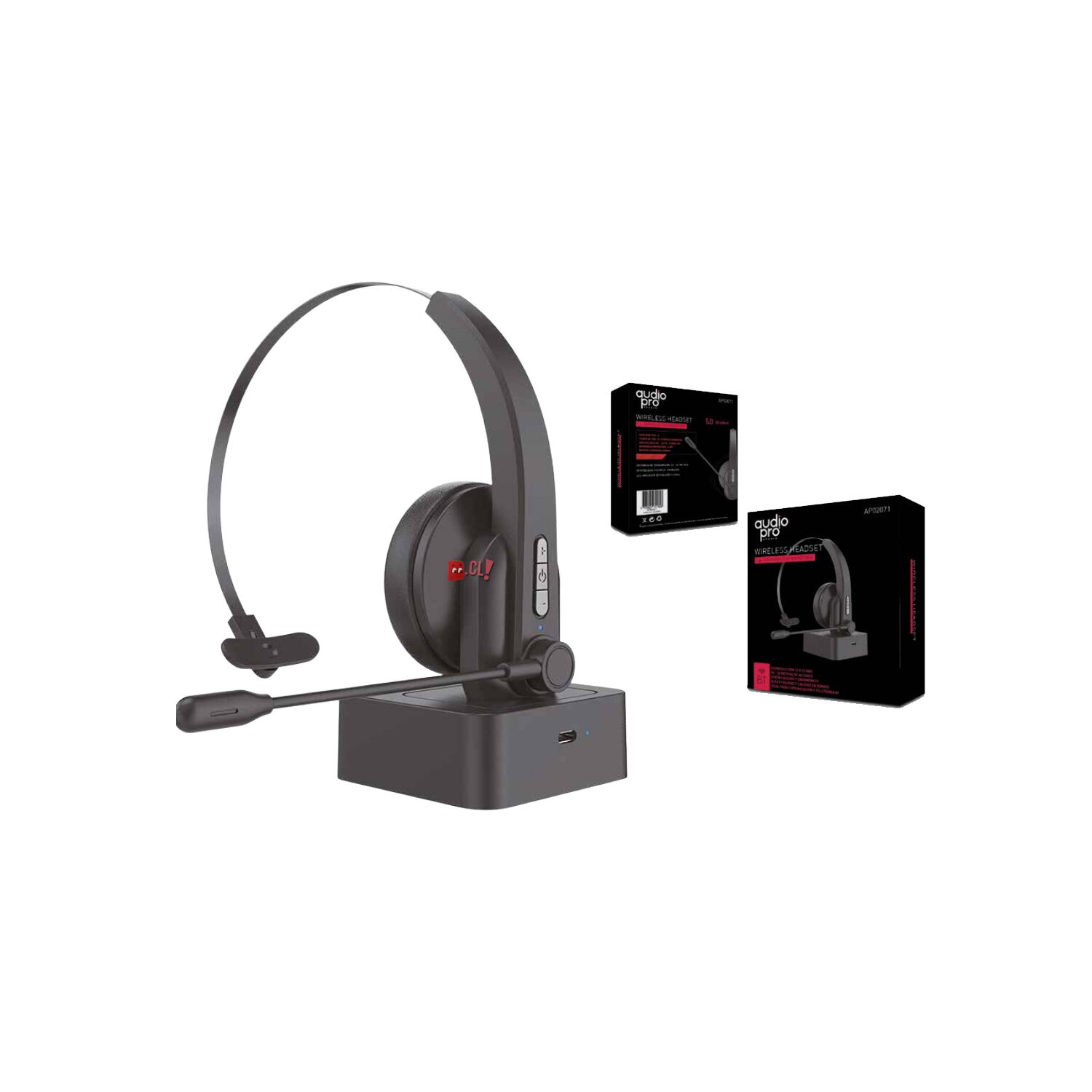 Aud&iacute;fonos Gamer O Call Center Bluetooth Con Micr&oacute;fono - Ps image number 2.0