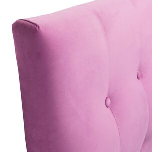 Respaldo Sevilla Con Patas Felpa 1,5 Plazas Rosado