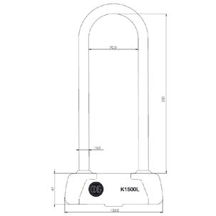 Pack Odis Bike: Candado Bicicleta U Lock K1500l + Cable 10mx1,2m