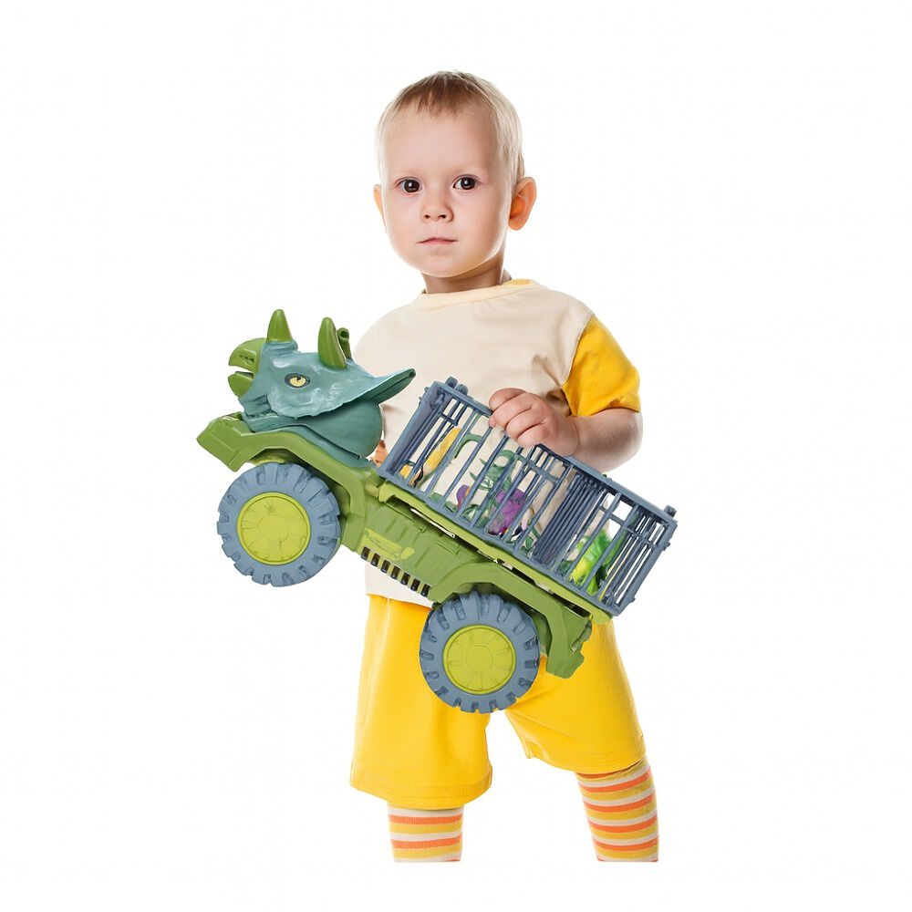 Cami&oacute;n Transporte Dinosaurios Triceratops Rex Juguete Ni&ntilde;os image number 3.0