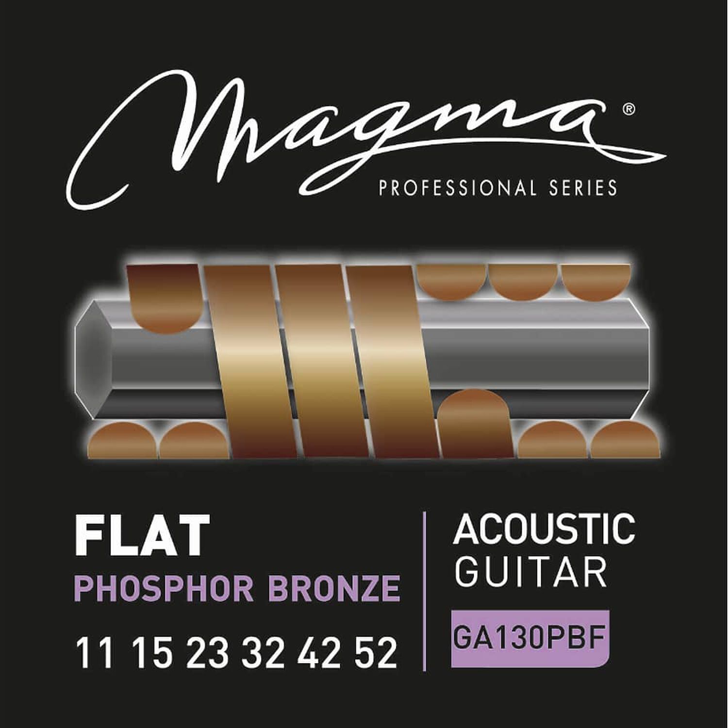 Set Cuerdas Guitarra Acustica Flat Ga130pbf Magma image number 0.0