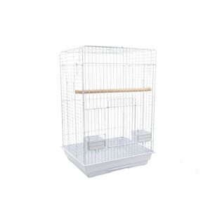 Jaula Rectangular Para Aves Pajaros Con Comederos Bandeja Extraible