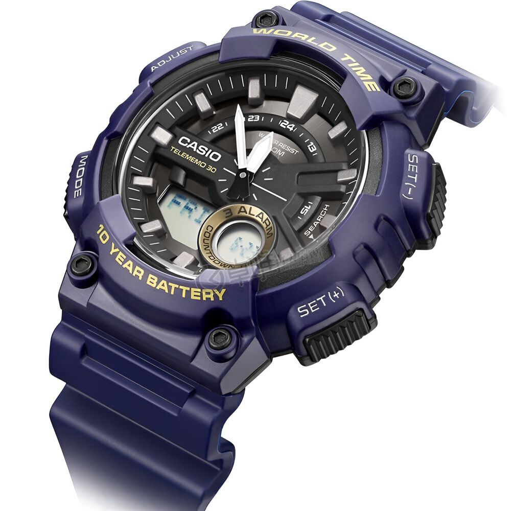 Reloj Casio De Hombre Aeq-110w-2avdf Analogo Digital Azul image number 1.0