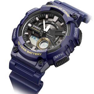 Reloj Casio De Hombre Aeq-110w-2avdf Analogo Digital Azul