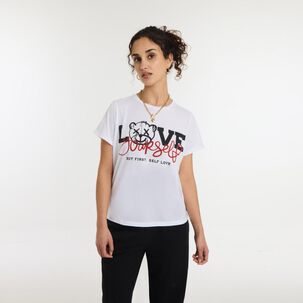 Polera Print Animales Manga Corta Cuello Redondo Mujer Freedom