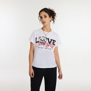 Polera Print Animales Manga Corta Cuello Redondo Mujer Freedom
