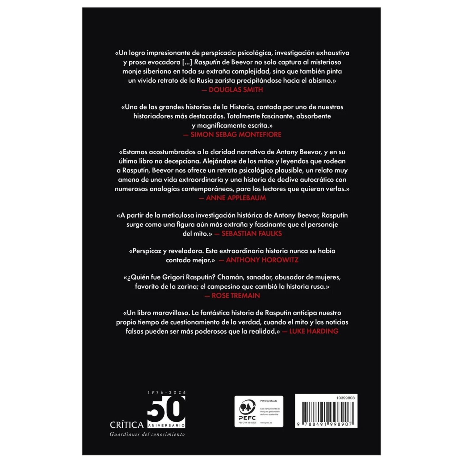Rasput&iacute;n (tapa R&uacute;stica) - Antony Beevor | Libro image number 1.0