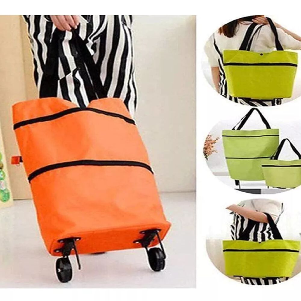 Bolso Plegable Ruedas Carrito Compras Bolsa Reutilizable image number 1.0