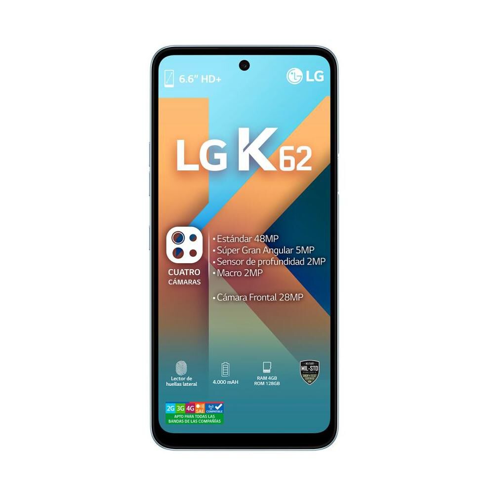 Smartphone Lg K62 Blanco / 128 Gb / Liberado image number 0.0