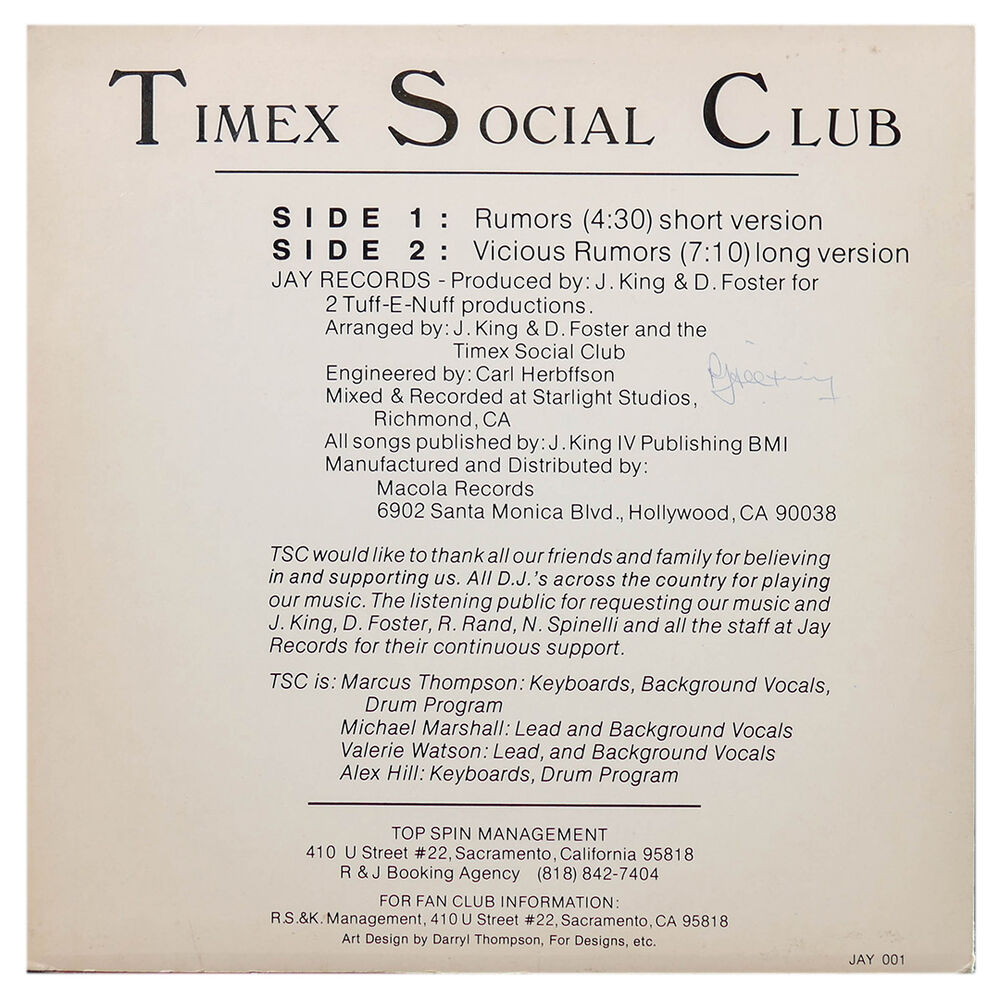Times Social Club - Rumors | 12" Maxi Single Usado image number 1.0