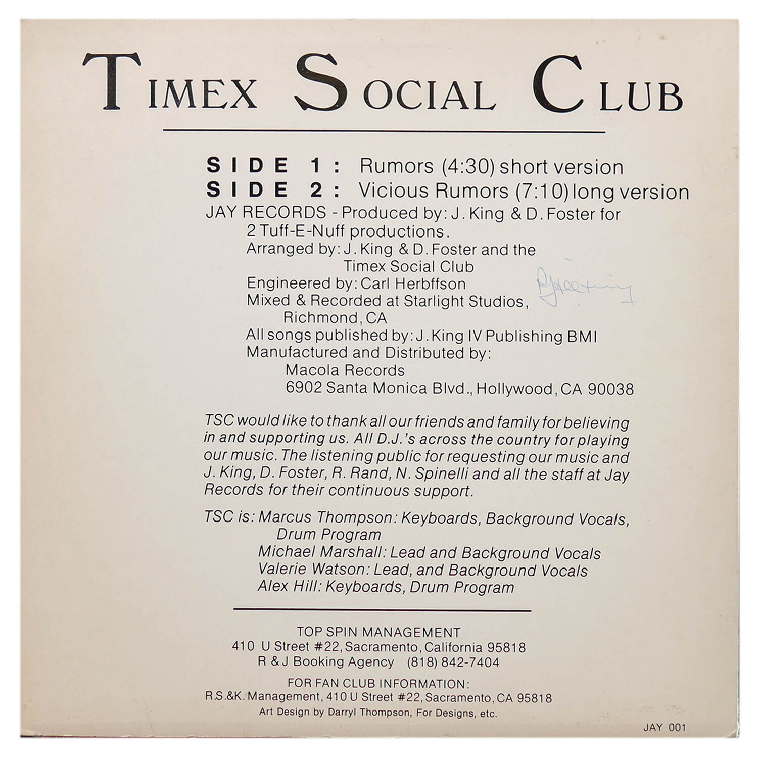 Times Social Club - Rumors | 12" Maxi Single Usado image number 1.0