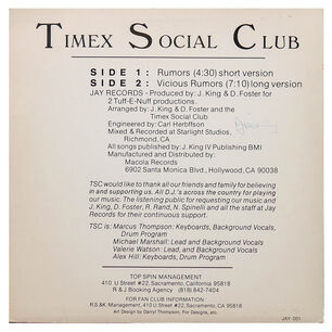 Times Social Club - Rumors | 12" Maxi Single Usado