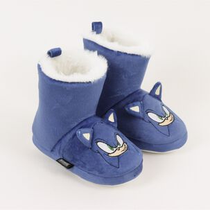 Pantufla Bota Ni&ntilde;o Invernal Orejas Azul Sonic