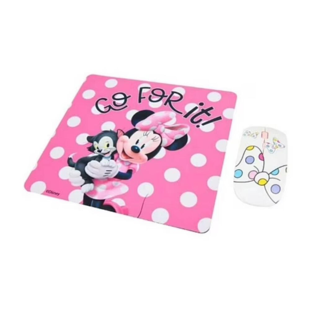 Kit Mouse Inalambrico Usb 3b Y Mousepad Minnie Mouse image number 1.0