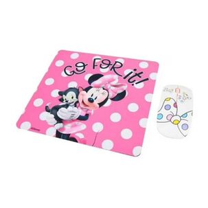 Kit Mouse Inalambrico Usb 3b Y Mousepad Minnie Mouse