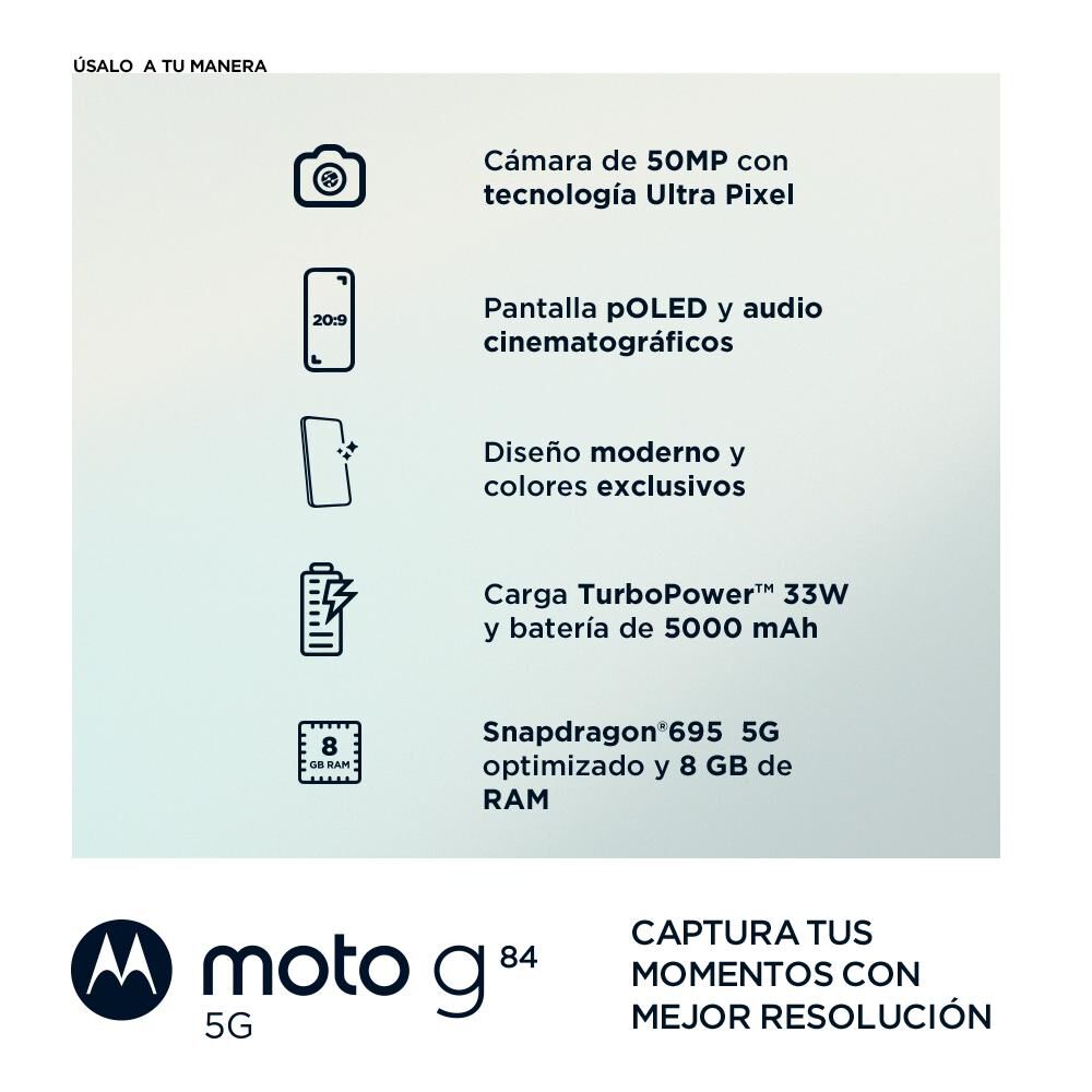 Smartphone Motorola Moto G84 / 5G / 256 GB / Liberado + Buds image number 2.0