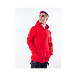 Poleron Rojo Canguro Hombre Relaxed Fit Para Estampar