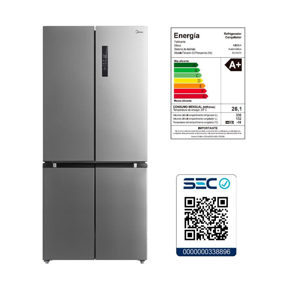 Refrigerador Side By Side Midea MRTT-4790S312FW / No Frost / 468 Litros / A+ image number 14.0