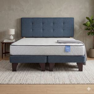 Cama Europea 2 Plazas 190 Rest Respaldo Ginebra