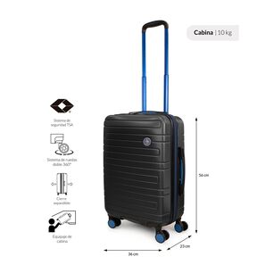 Set 3 Maletas Cabina Mediana Grande Milan Negro Penguin