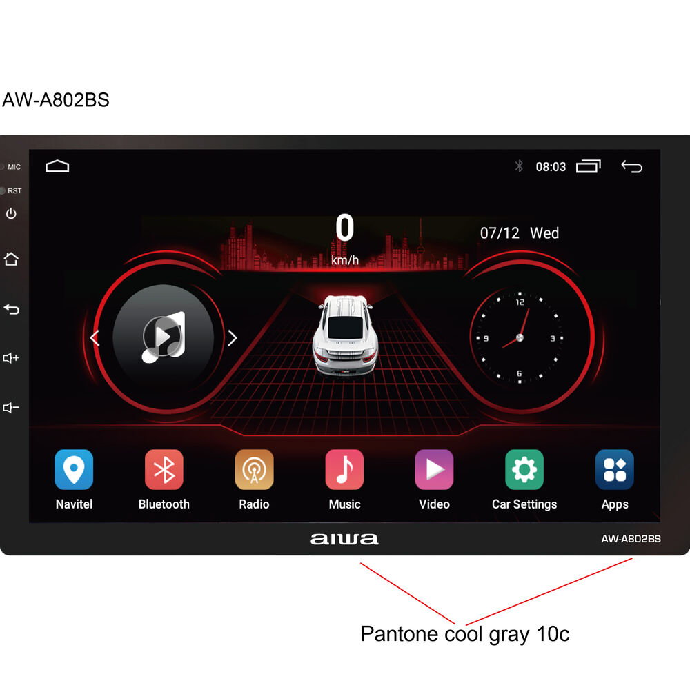 Radio Auto 2 Din Android Touch Hd De 9'' Aiwa Aw-a802bs image number 0.0