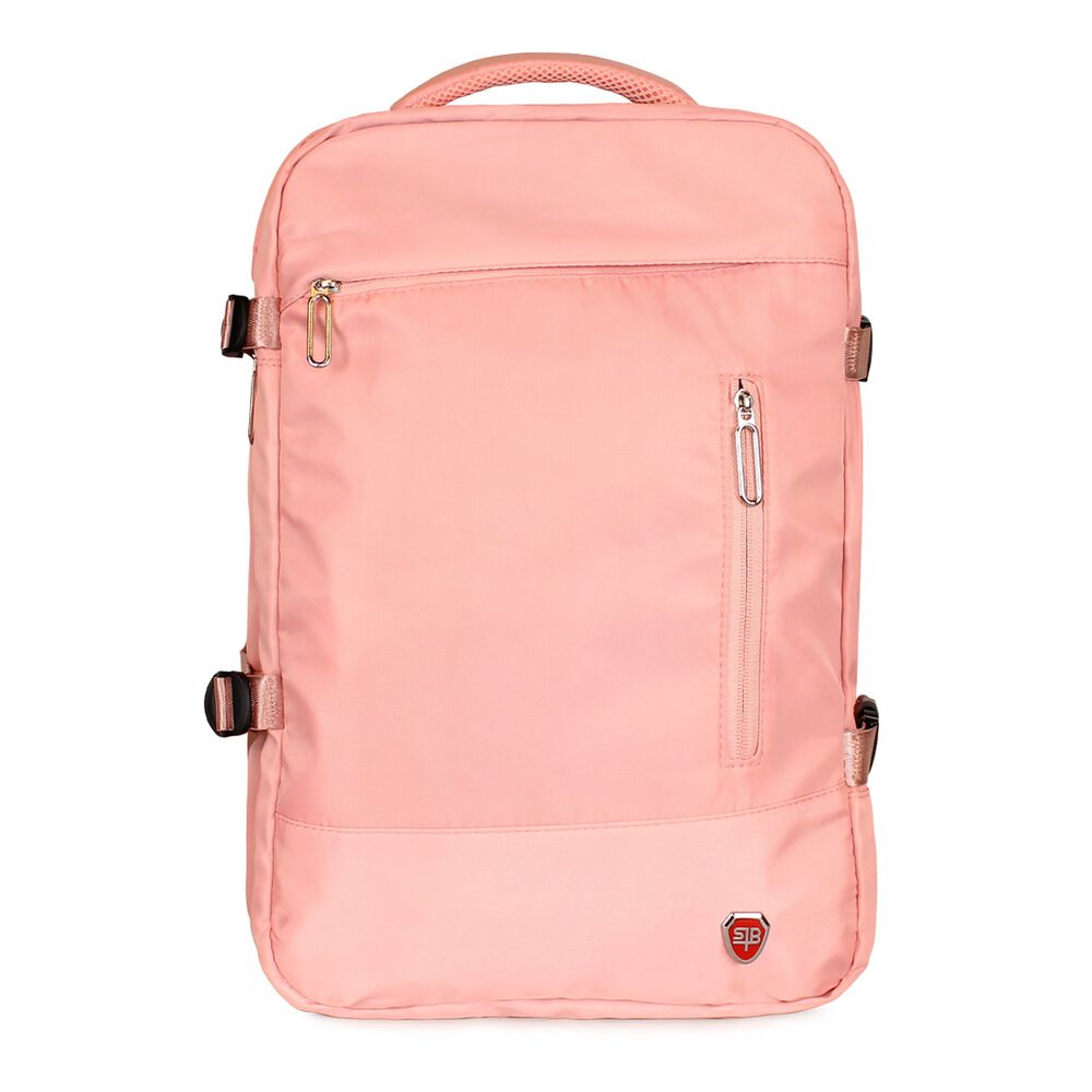 Mochila De Viaje Viral Rosada Con Usb Swiss Bag image number 0.0