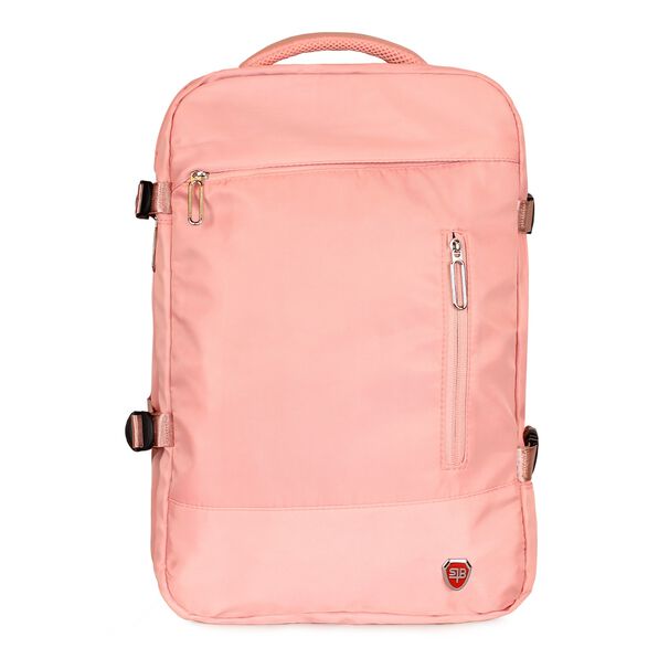 Mochila De Viaje Viral Rosada Con Usb Swiss Bag