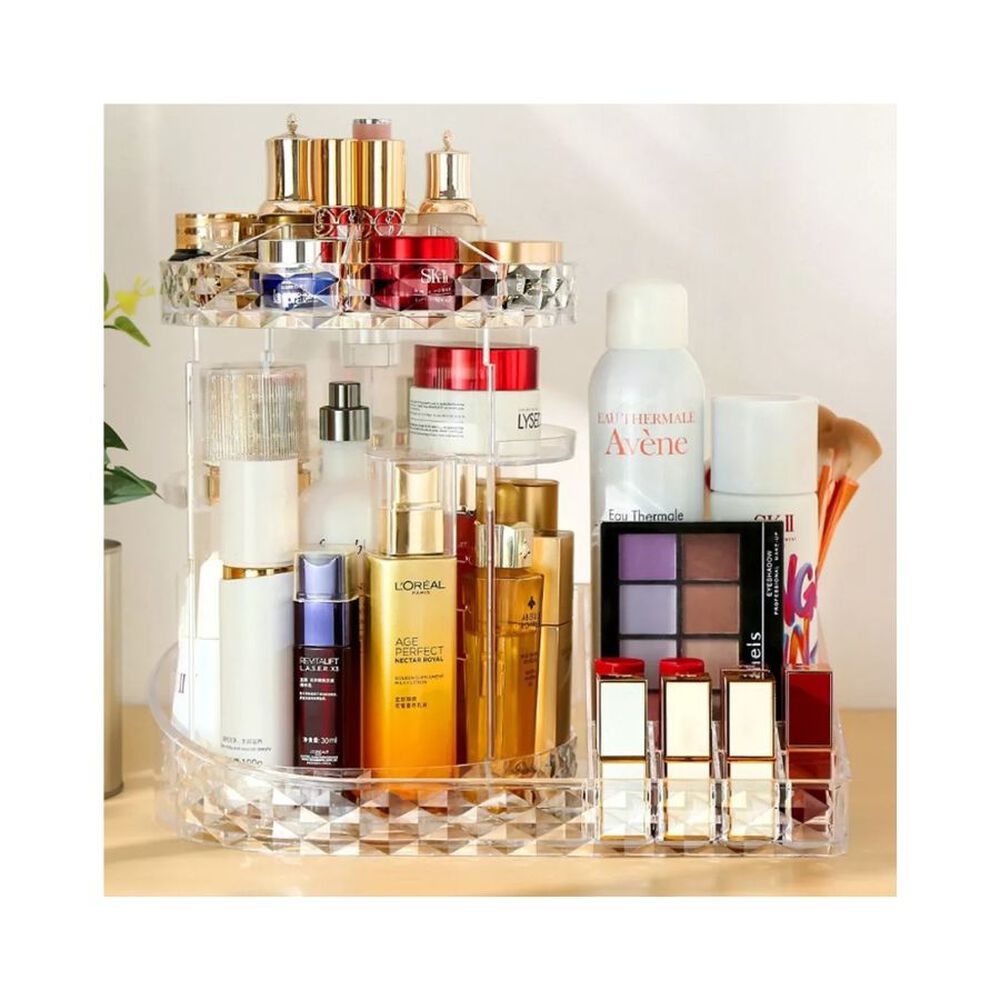 Organizador Acrilico Maquillaje Cosmeticos Giratorio 2 En 1 image number 2.0