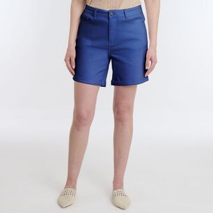 Bermuda B&aacute;sico Denim Tiro Medio Regular Mujer Geeps