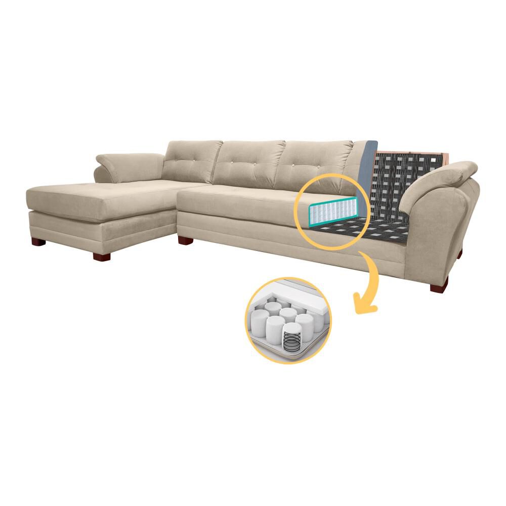 Sof&aacute; Seccional Izquierdo Living Factory Boston / 5 Cuerpos image number 2.0