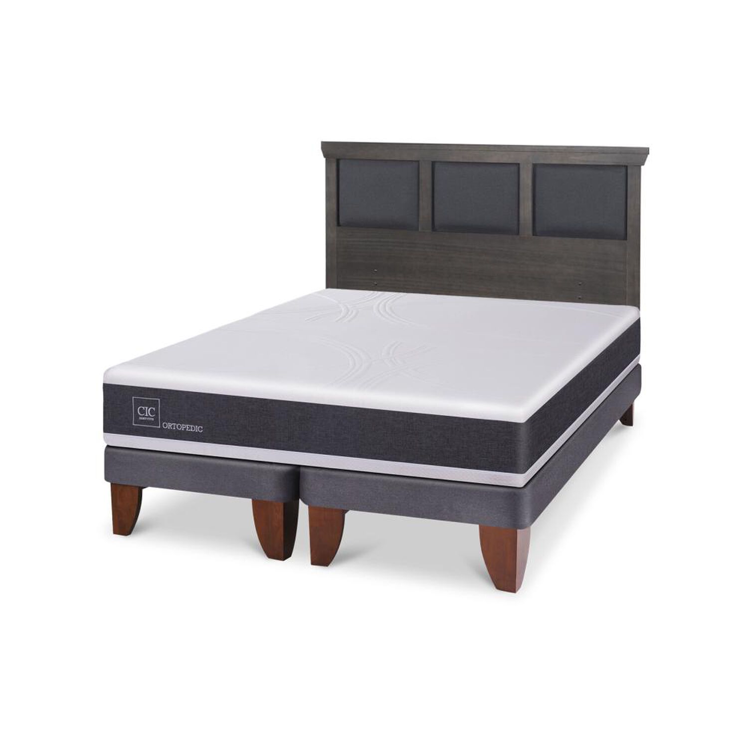Cama Europea Cic Ortopedic / King / Base Dividida + Respaldo image number 1.0