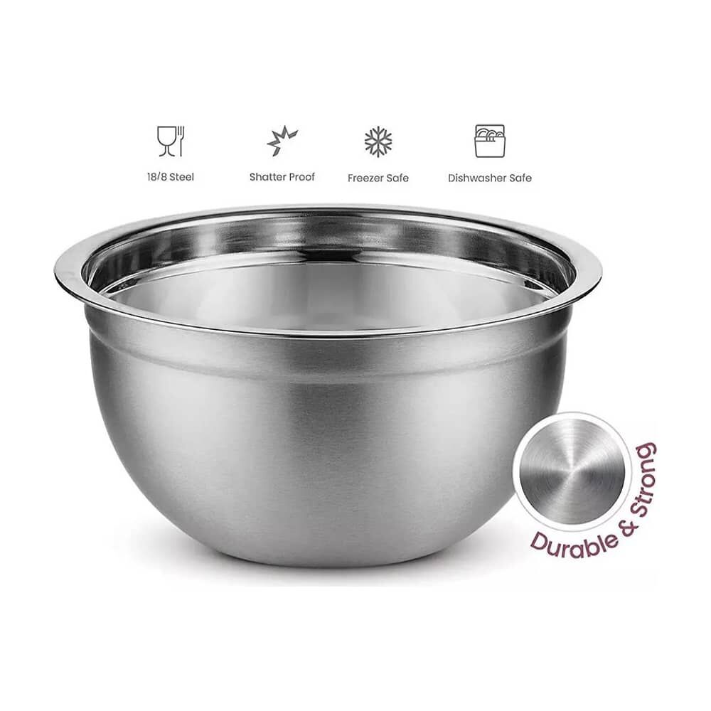 Bowl 30cm Acero Inoxidable Reposter&iacute;a Pocillo Fuente 6000ml image number 3.0