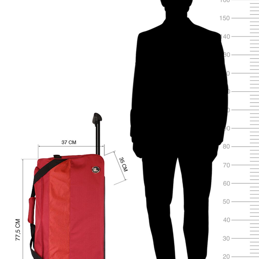 2 Bolsos De Viaje Kross M+l Rojo F La Maleta De Chile image number 9.0