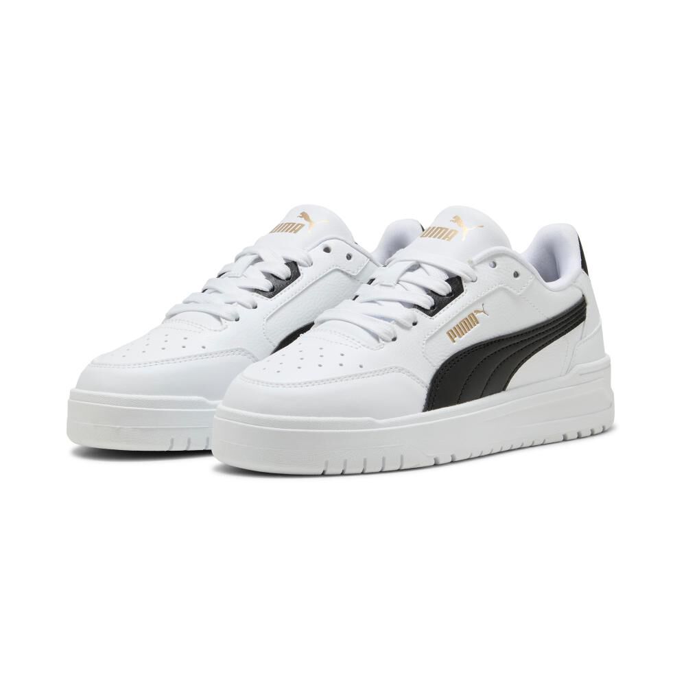 Zapatilla Urbana Unisex Puma Shuffle Downtown Lo Jr White- Black- Gold image number 0.0